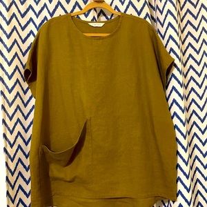 Elizabeth Suzann linen Harper short sleeve tunic